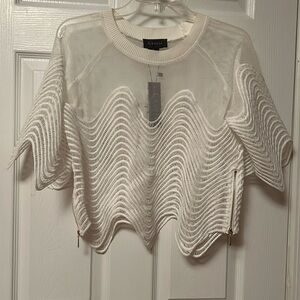 Gracia white top size large new with tags